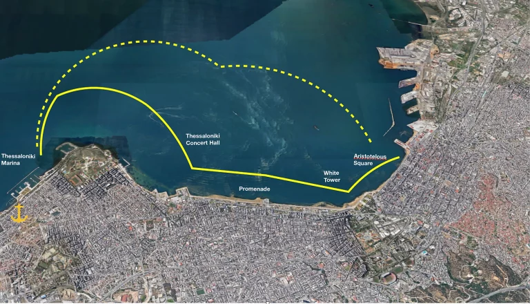 Thessaloniki yacht route